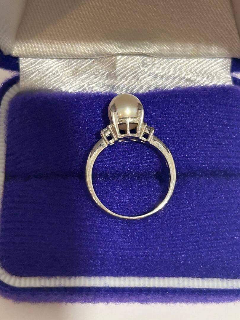 CAMELLIA 真珠リング プラチナ 7.5-7.9mm