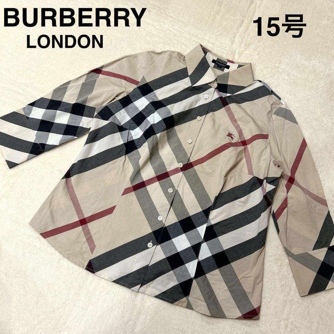 バーバリーロンドン 大きいサイズ メガチェック　ノバチェック15号 ベージュ