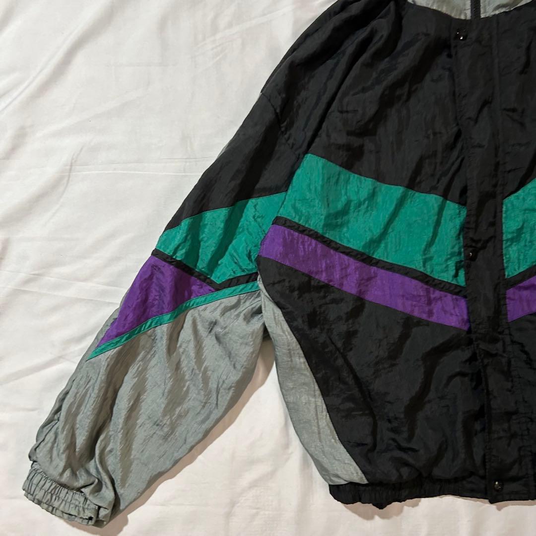 Givenchy ナイロンジャケット ブラック 好配色カラーブロック 激レア古着