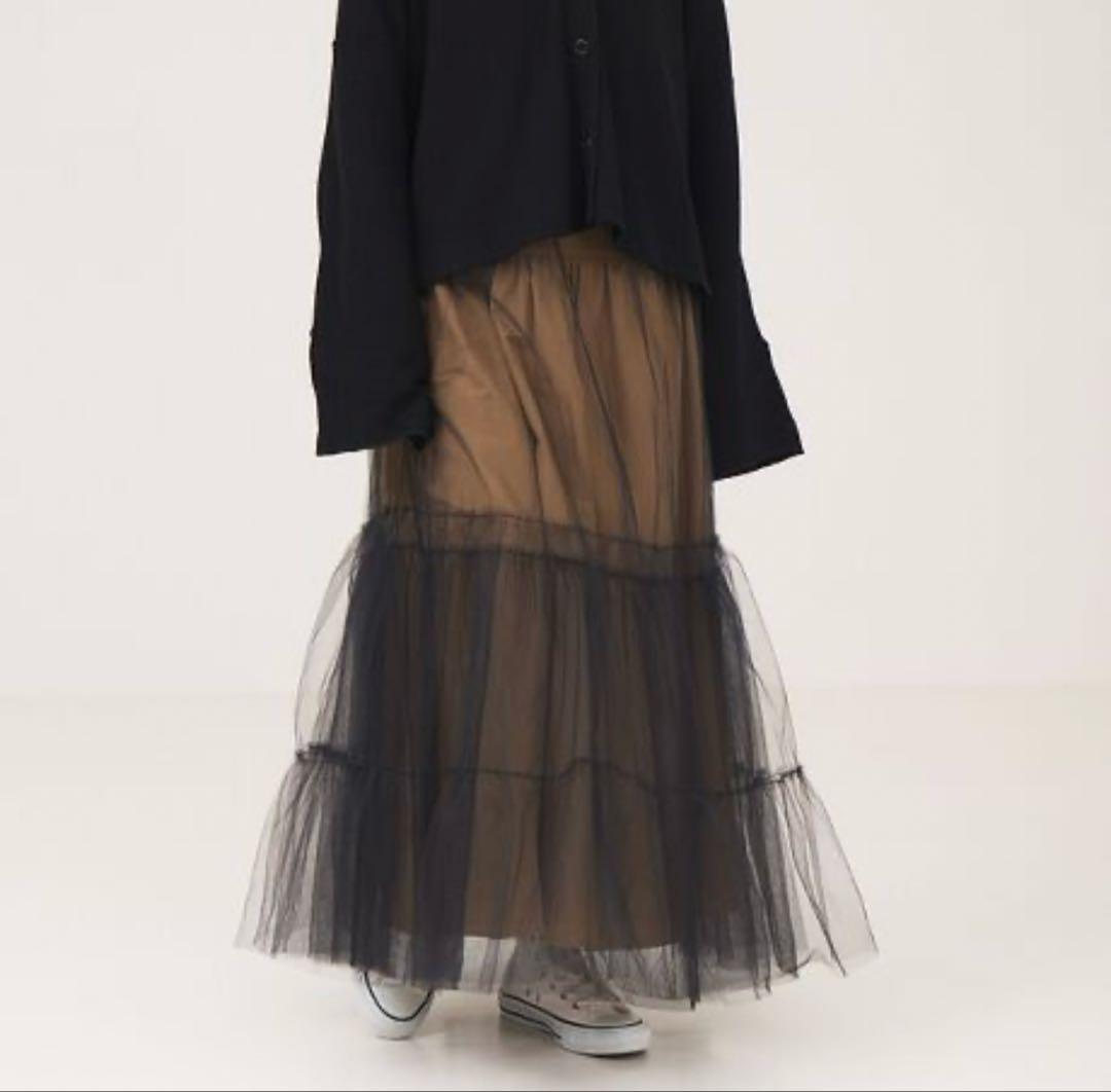【新品未使用】【定価３万円超】ルージュヴィフ　4WAYチュールコンビスカート
