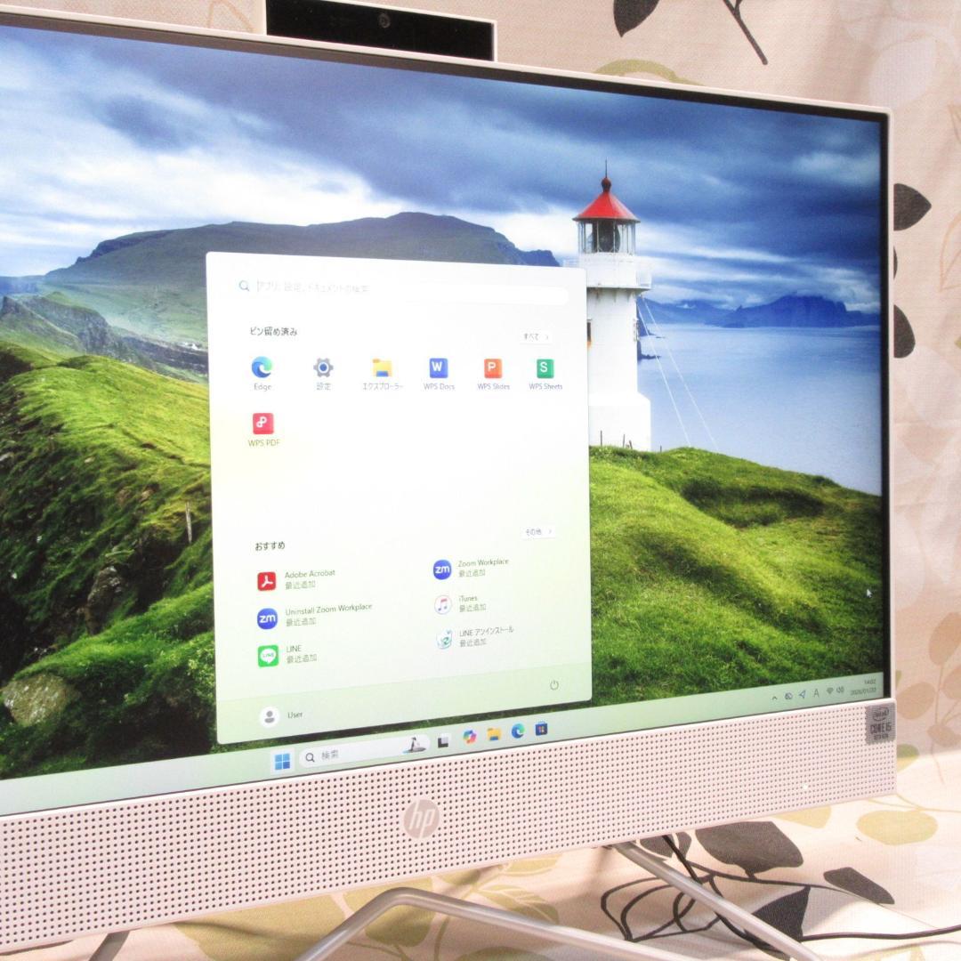 Win11公式対応10世代i5/メ8/SSD480/DVD/カメラ/無線/タッチ