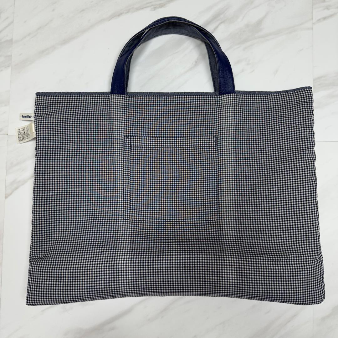 ファミリア　トートバッグ　レッスンバッグ　デニム　A4 familiar