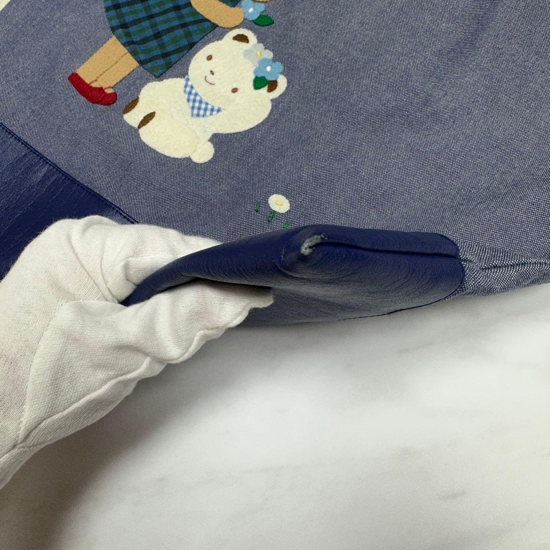 ファミリア　トートバッグ　レッスンバッグ　デニム　A4 familiar