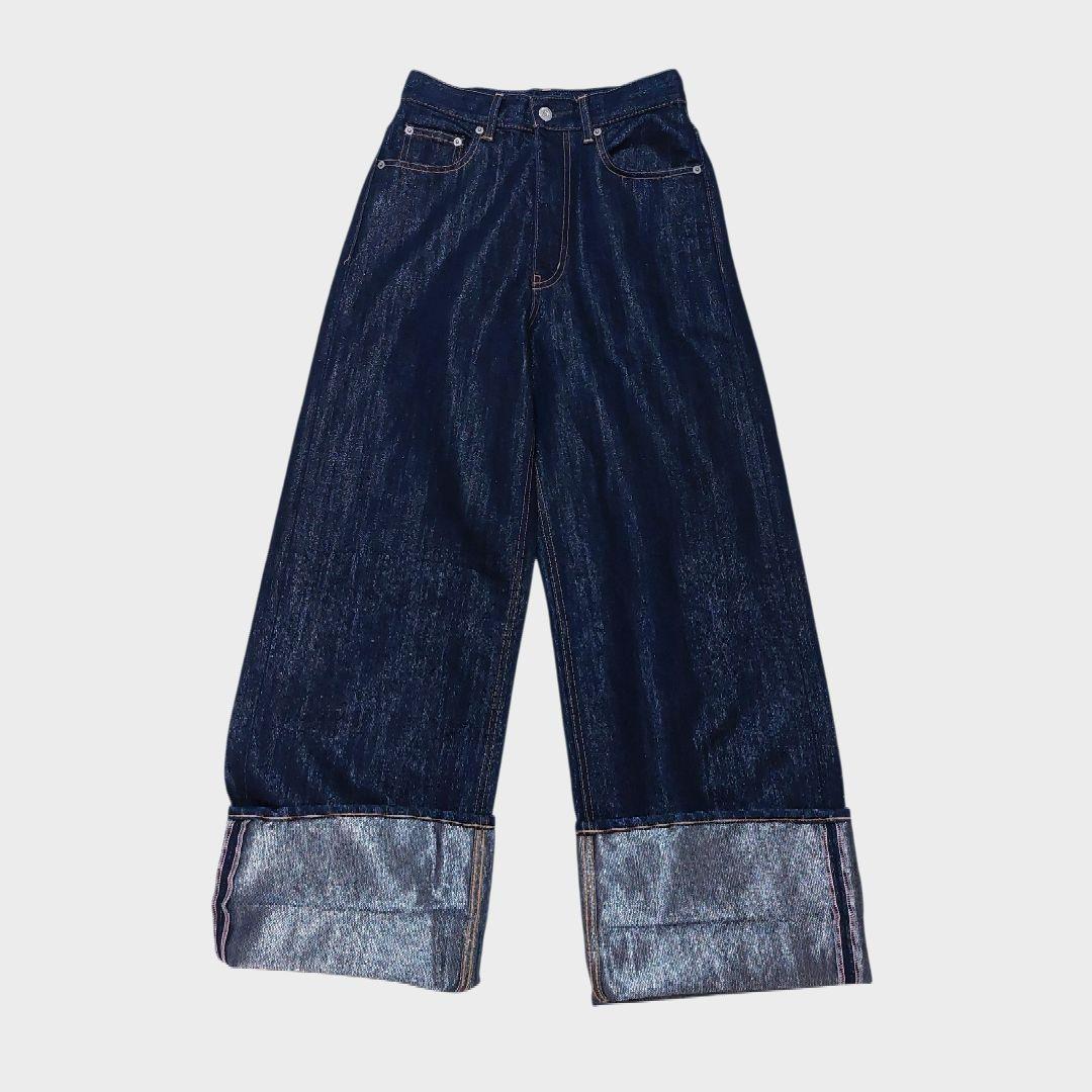 moussy マウジーGLITTER DENIM WIDE STRAIGHT