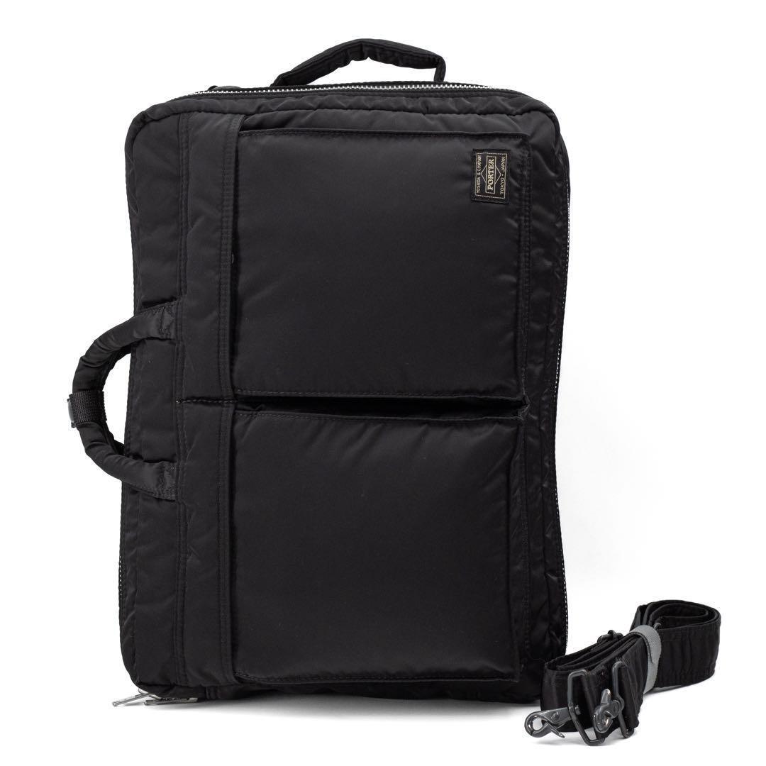 A051【ポーター／タンカー】ブリーフケース　ビジネスバッグ　ナイロン　ブラック
