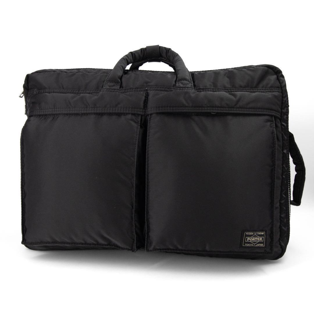 A051【ポーター／タンカー】ブリーフケース　ビジネスバッグ　ナイロン　ブラック