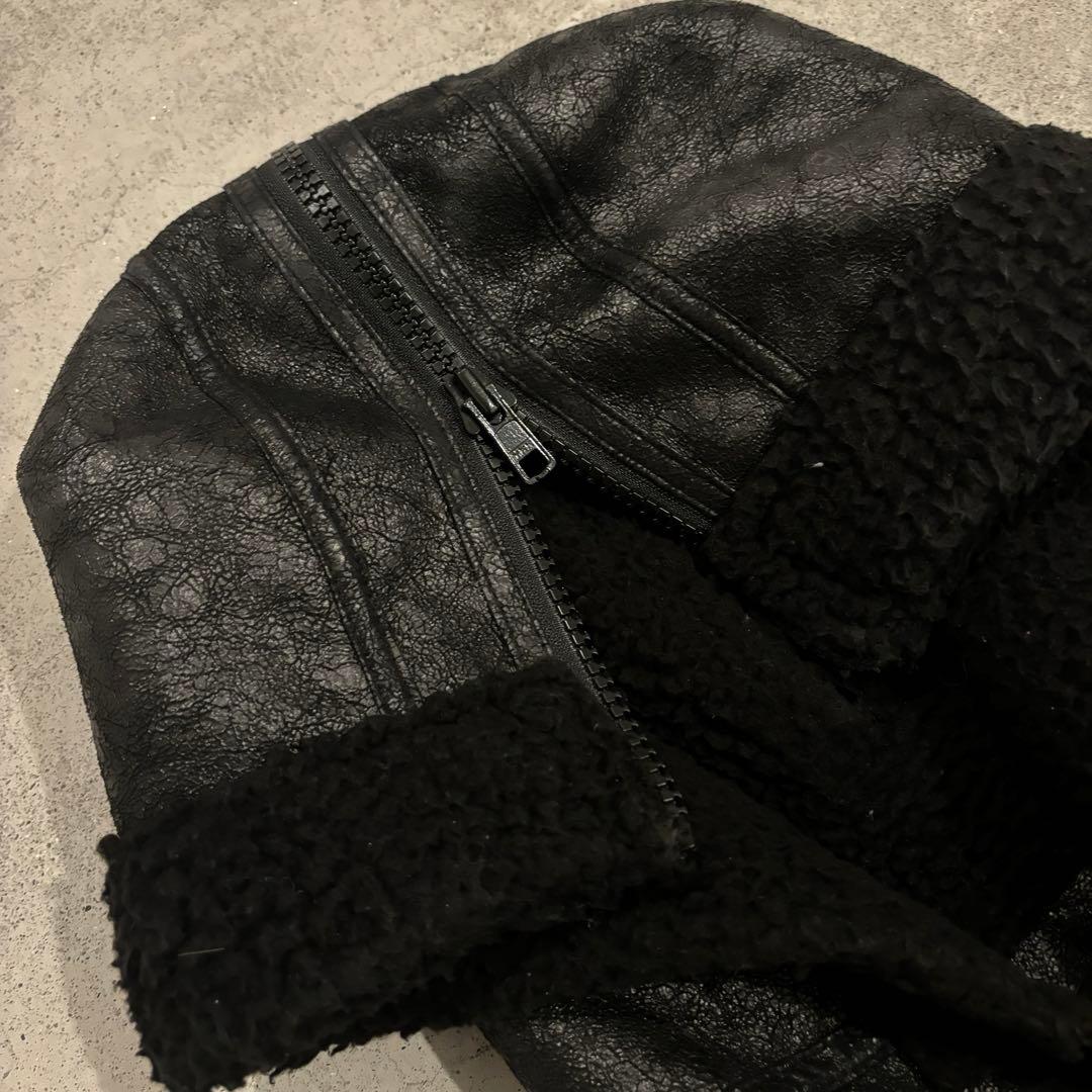 00’s archive LGB コーティング　レザージャケット　フーディー