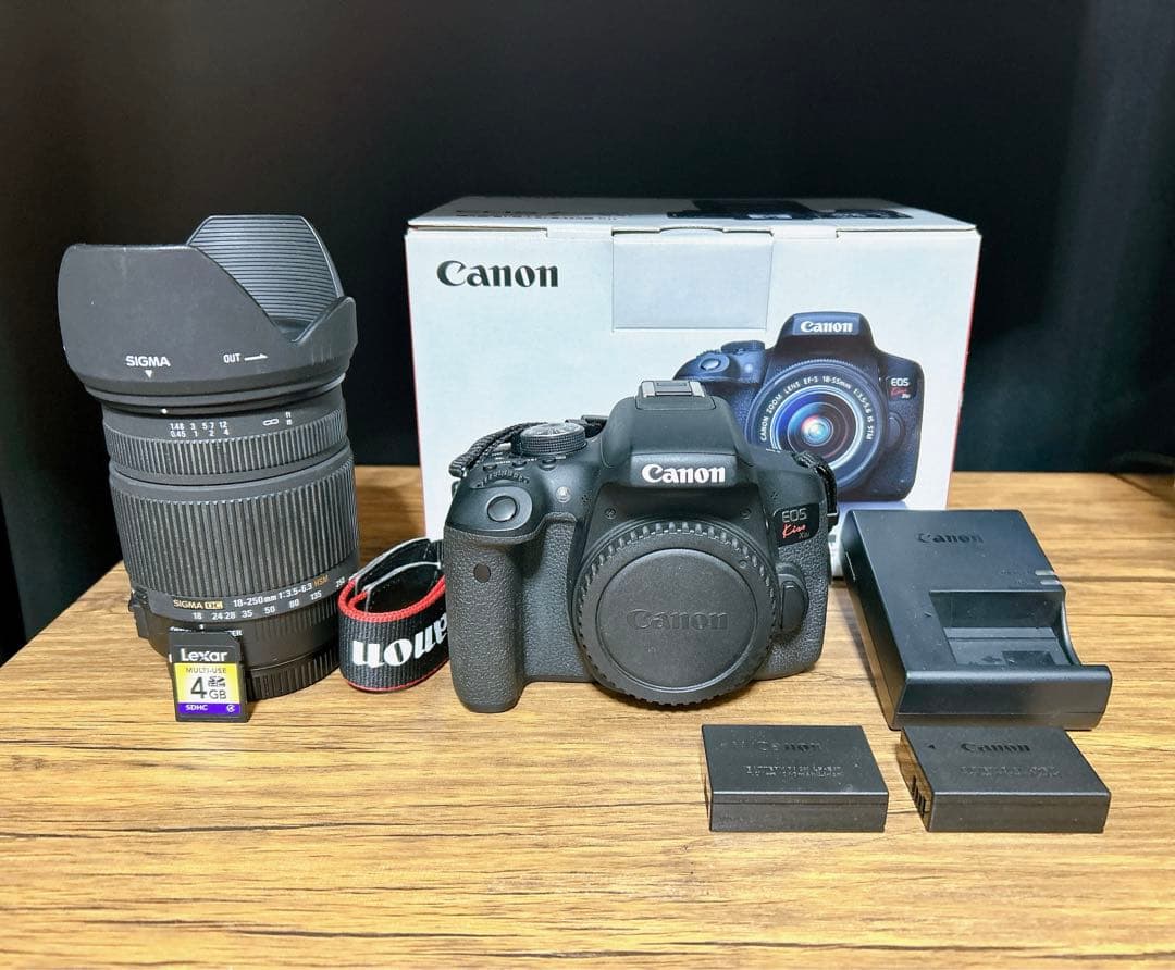 EOS Kiss X8i 一眼レフ＆SIGMA 18-250mm ズームレンズ