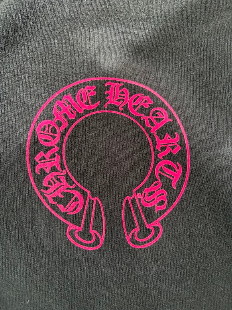 CHROME HEARTS ZIPパーカー 黒×ピンク 限定カラー Lサイズ