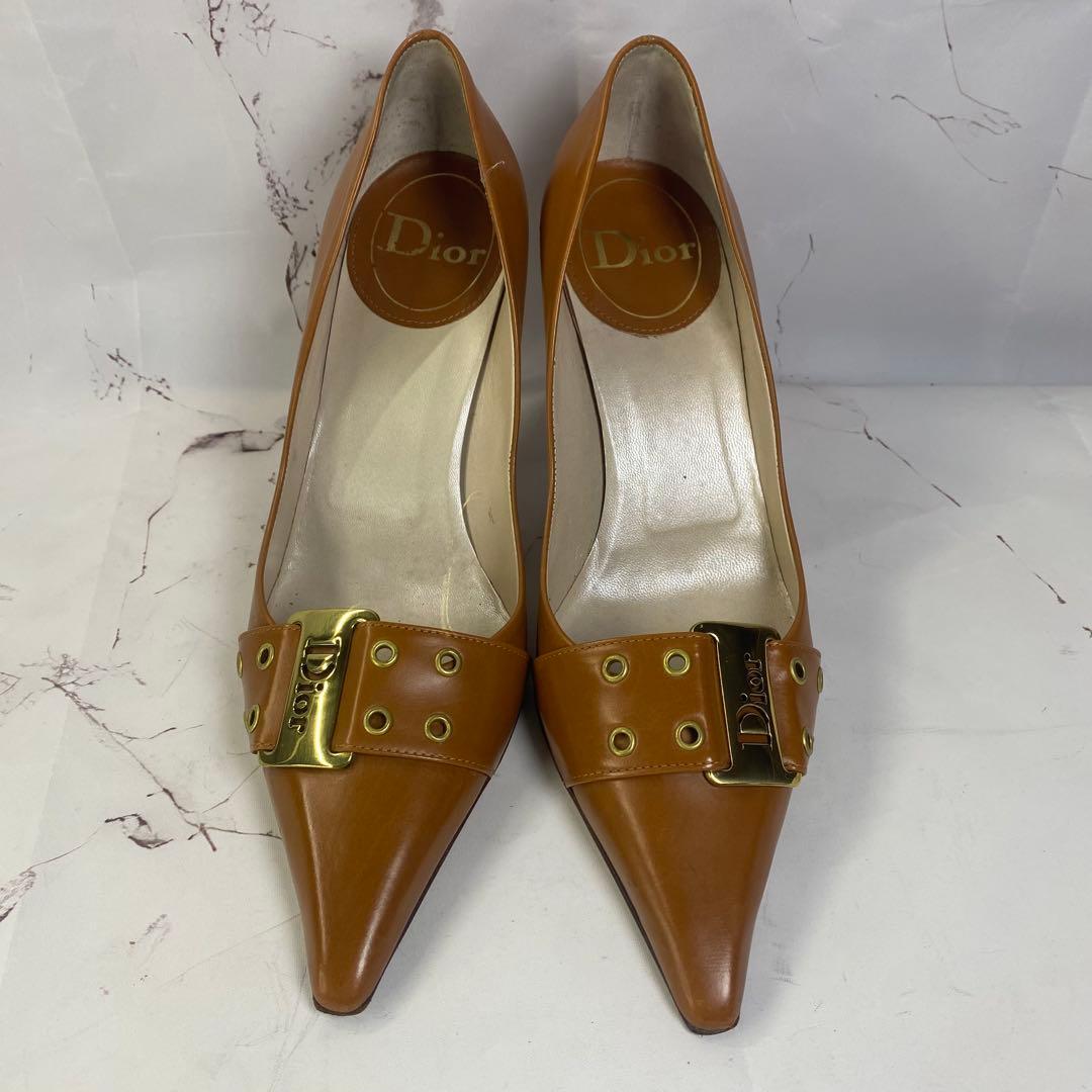 Dior ディオール パンプス 37.5 キャメル メンテ済 ヒール新品