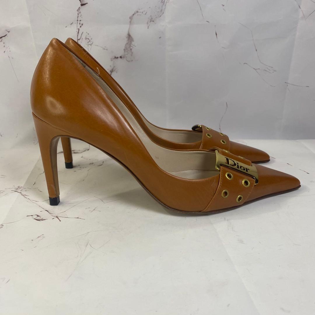 Dior ディオール パンプス 37.5 キャメル メンテ済 ヒール新品