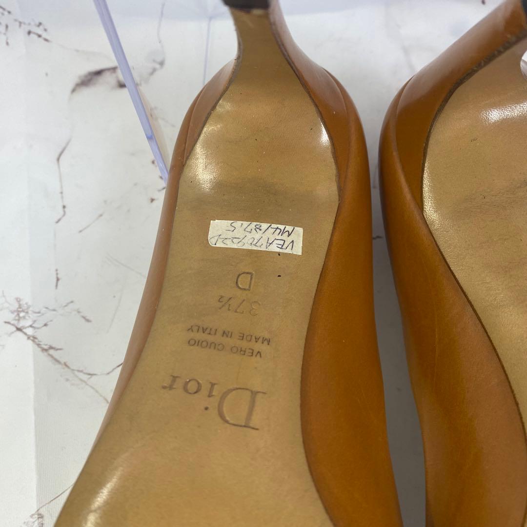 Dior ディオール パンプス 37.5 キャメル メンテ済 ヒール新品
