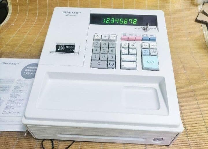 シャープレジスター　XE-A147　PC連携売上管理フル設定無料　611161