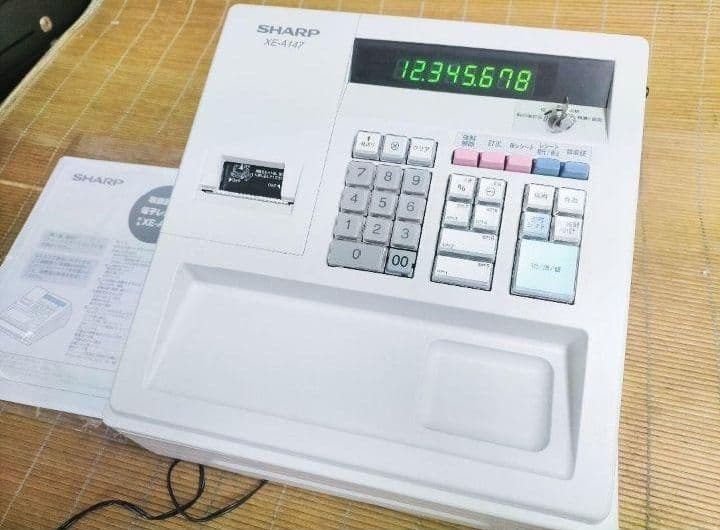 シャープレジスター　XE-A147　PC連携売上管理フル設定無料　611161