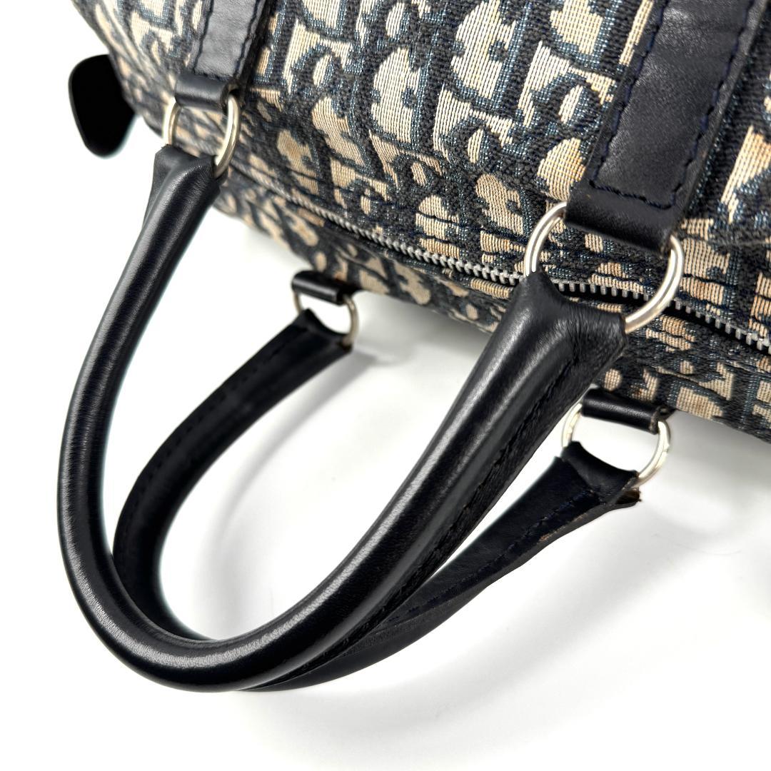 Dior ディオール トロッター柄 キャンバス ボストンバッグ ブラック