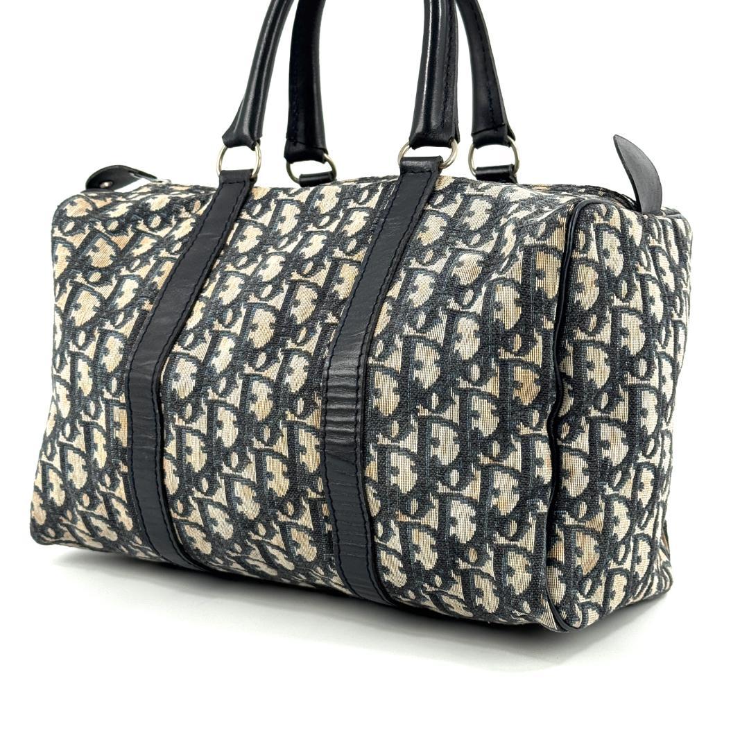 Dior ディオール トロッター柄 キャンバス ボストンバッグ ブラック