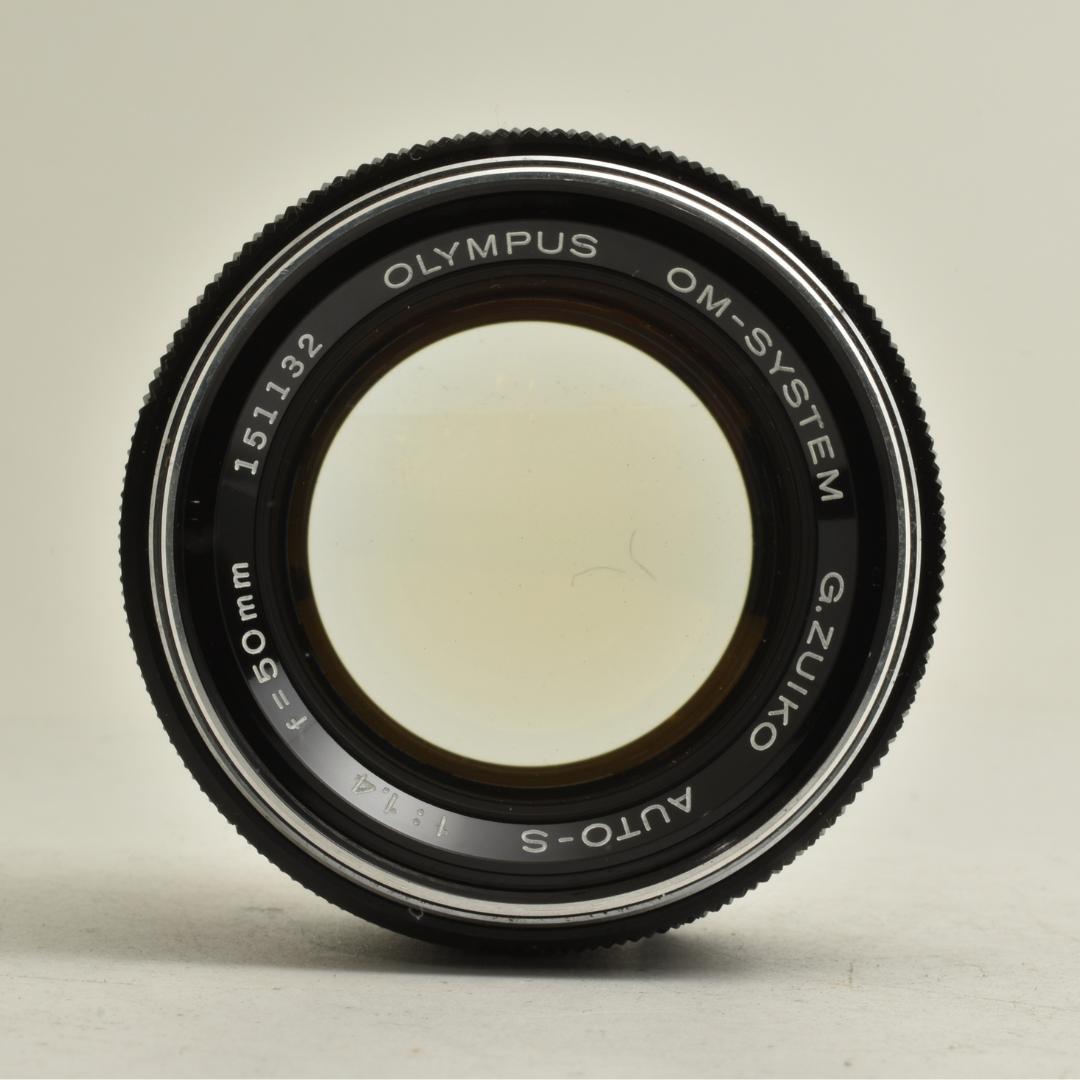 整備済 完動 Olympus OM-1ブラック 50mm F1.4 露出計OK