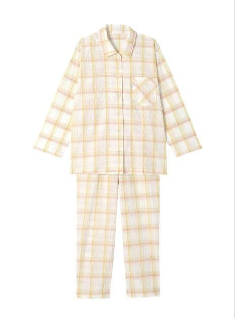 新品タグ付き 睡眠科学 ワコール パジャマ ルームウェア チェック 春夏 L
