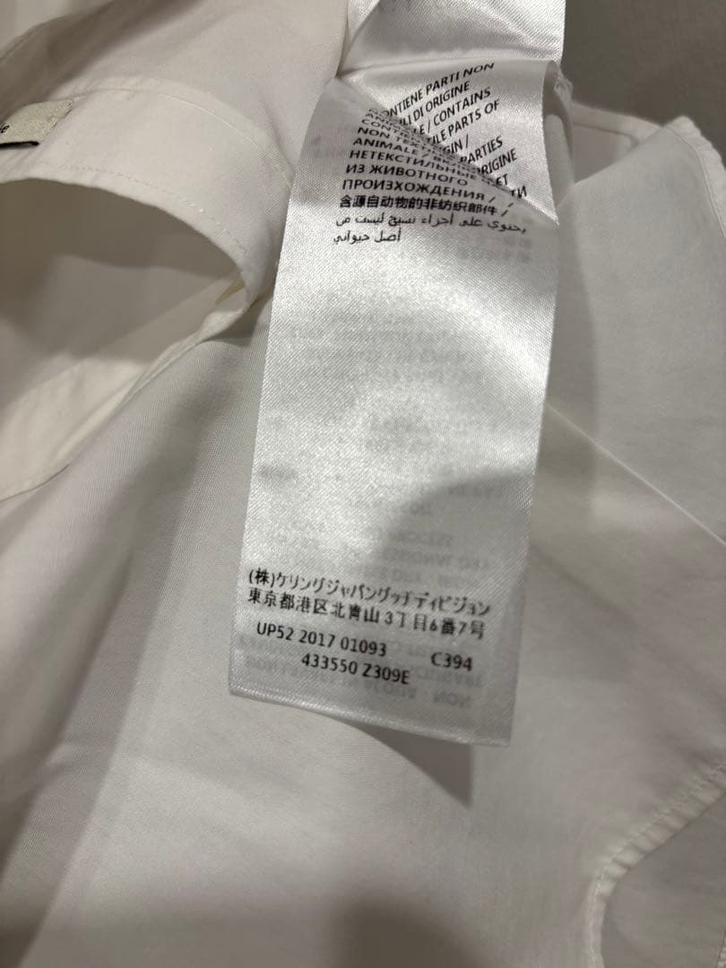 【BTSテテ着用】グッチ　長袖シャツ　スネーク　刺繍　Mサイズ　ホワイト