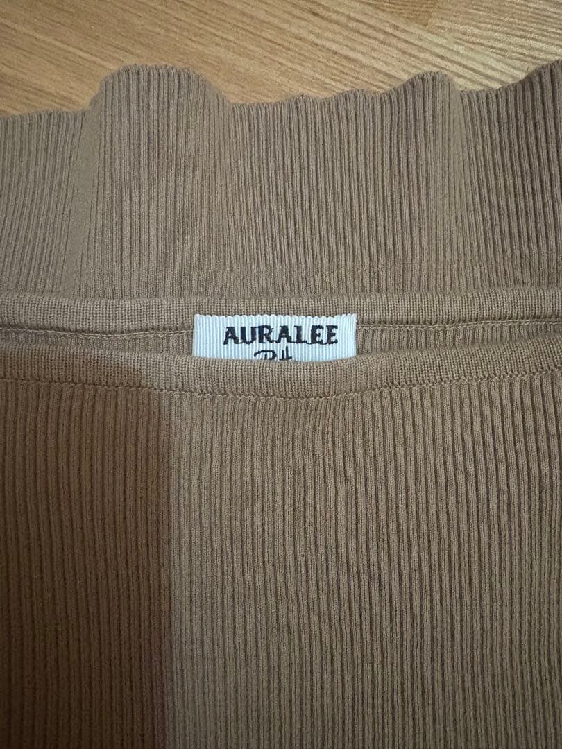 オーラリー　AURALEE　ロンハーマン別注　ギザボート　リブニット ブラウン