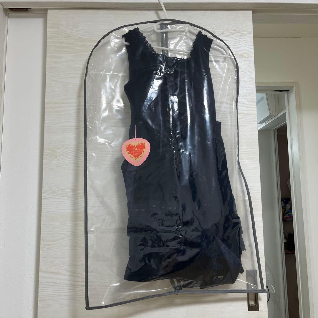 2点セット★別珍レースフリルJSK＋別珍プリンセスドロップヘッドドレス　紺