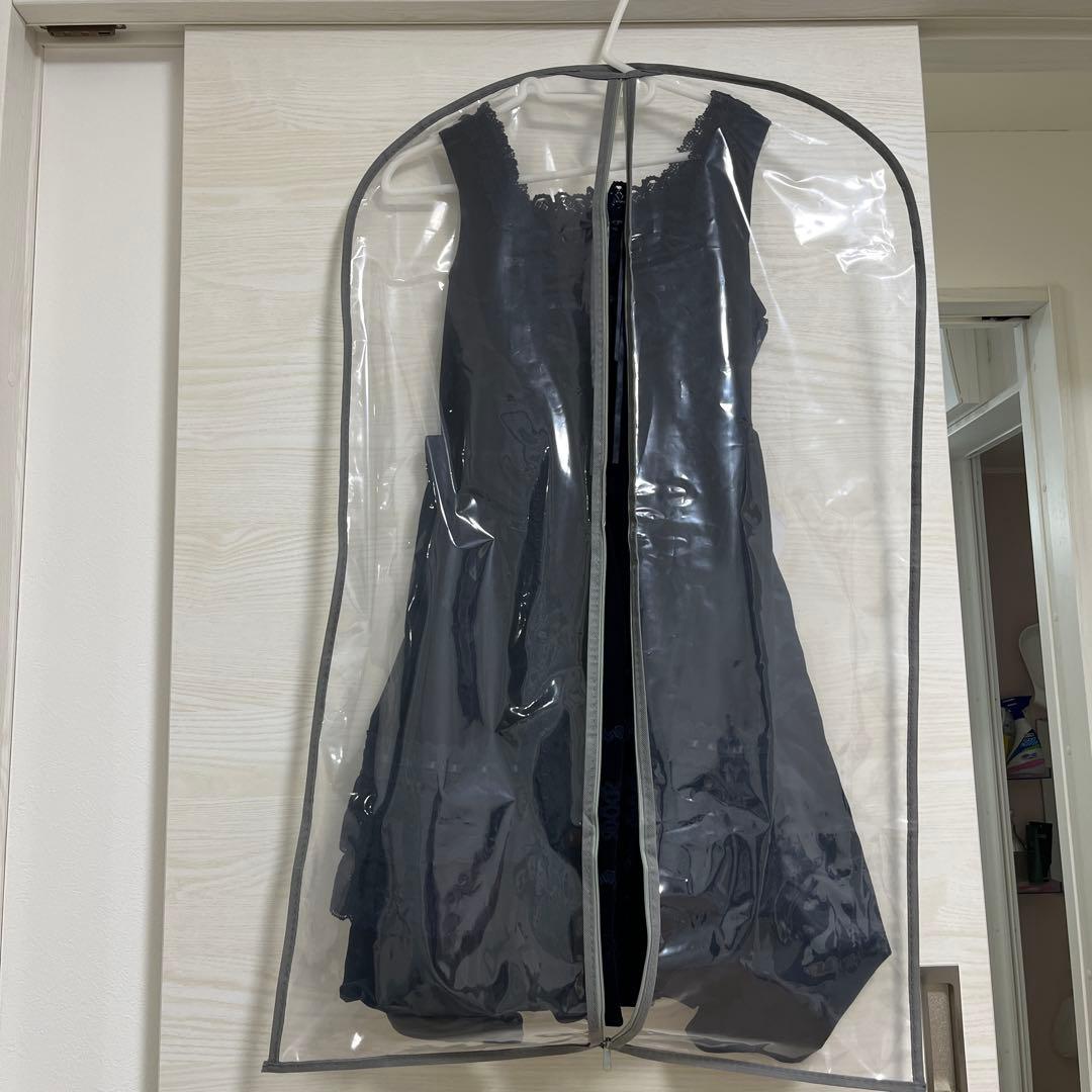 2点セット★別珍レースフリルJSK＋別珍プリンセスドロップヘッドドレス　紺