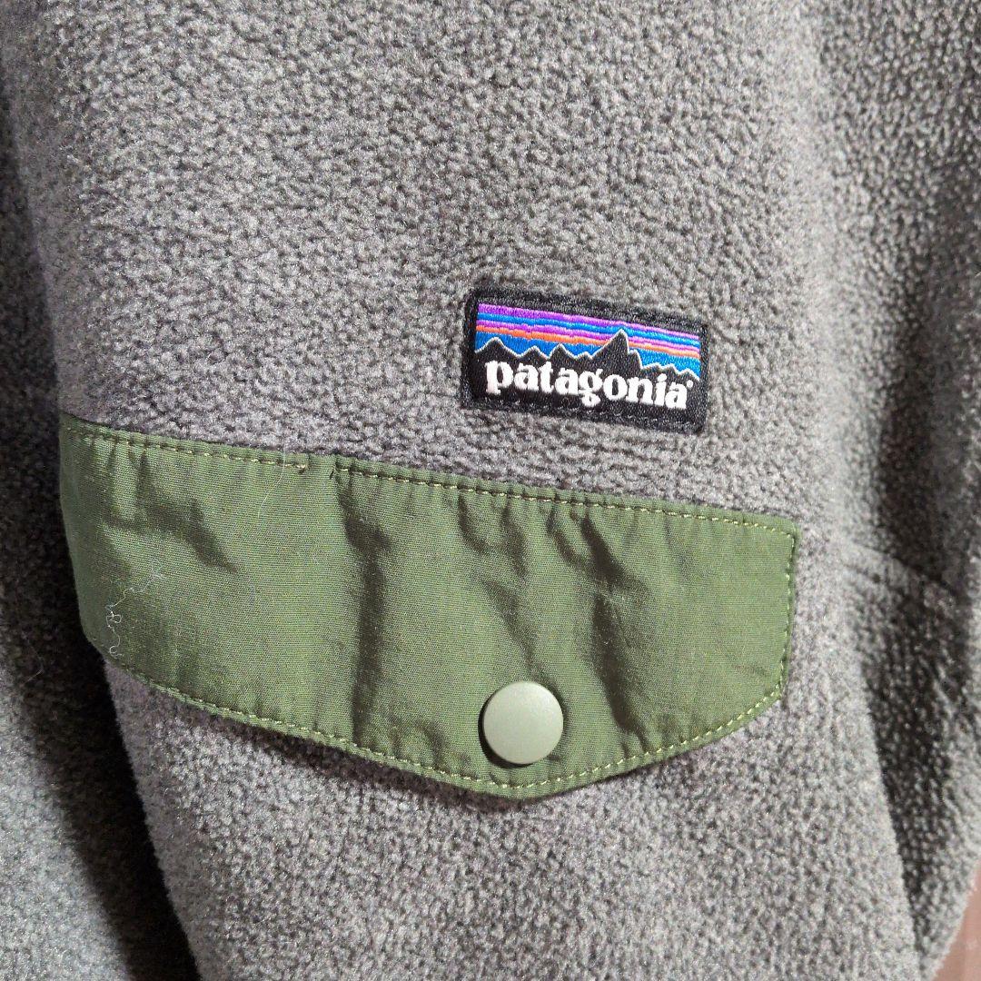 patagonia パタゴニア　ハーフボタンフリース　シンチラ　ワンポイントロゴ