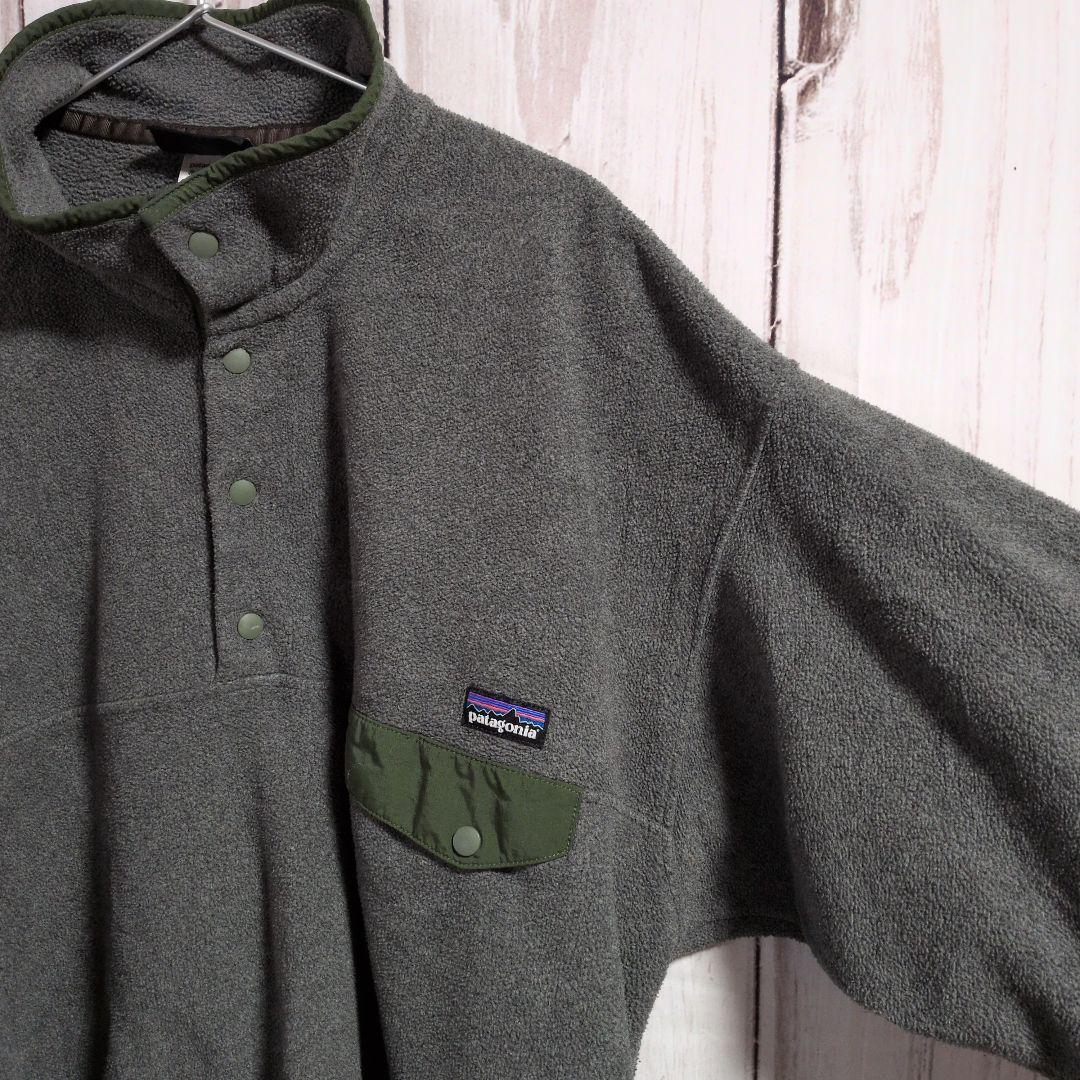 patagonia パタゴニア　ハーフボタンフリース　シンチラ　ワンポイントロゴ