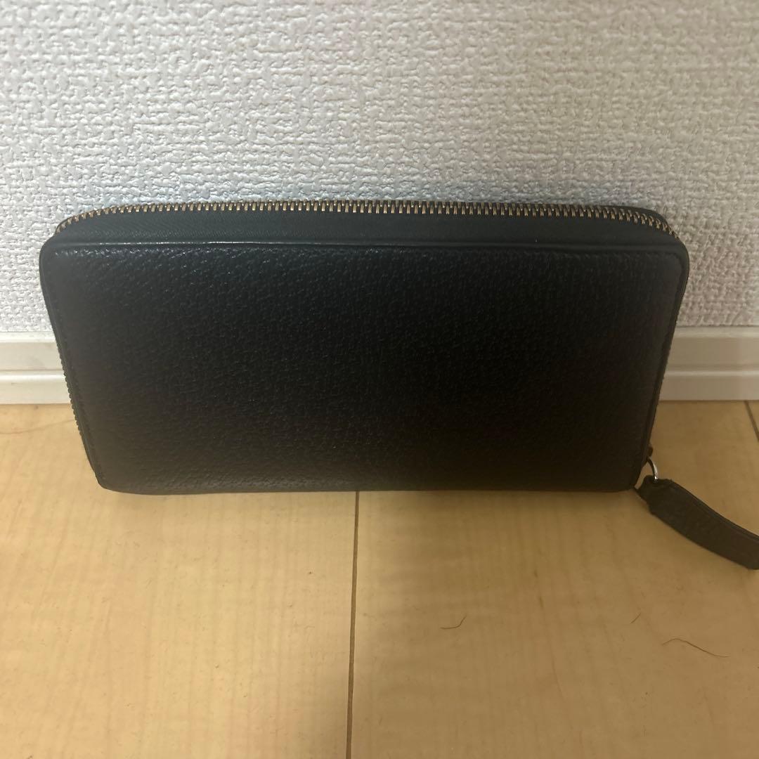 グッチ 長財布 ラウンドファスナー ビー アニマリエ 蜂 レザー ブラック