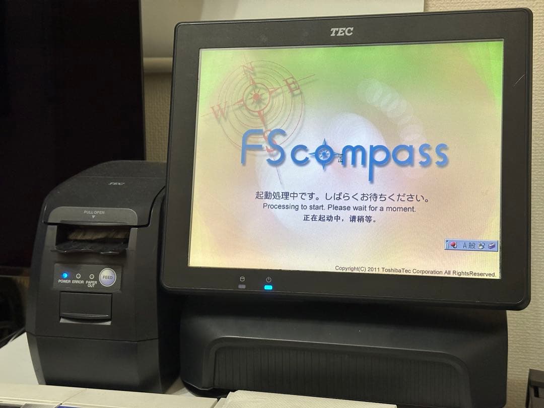 東芝TEC Will POS touch レジ　QT-11 FScompass