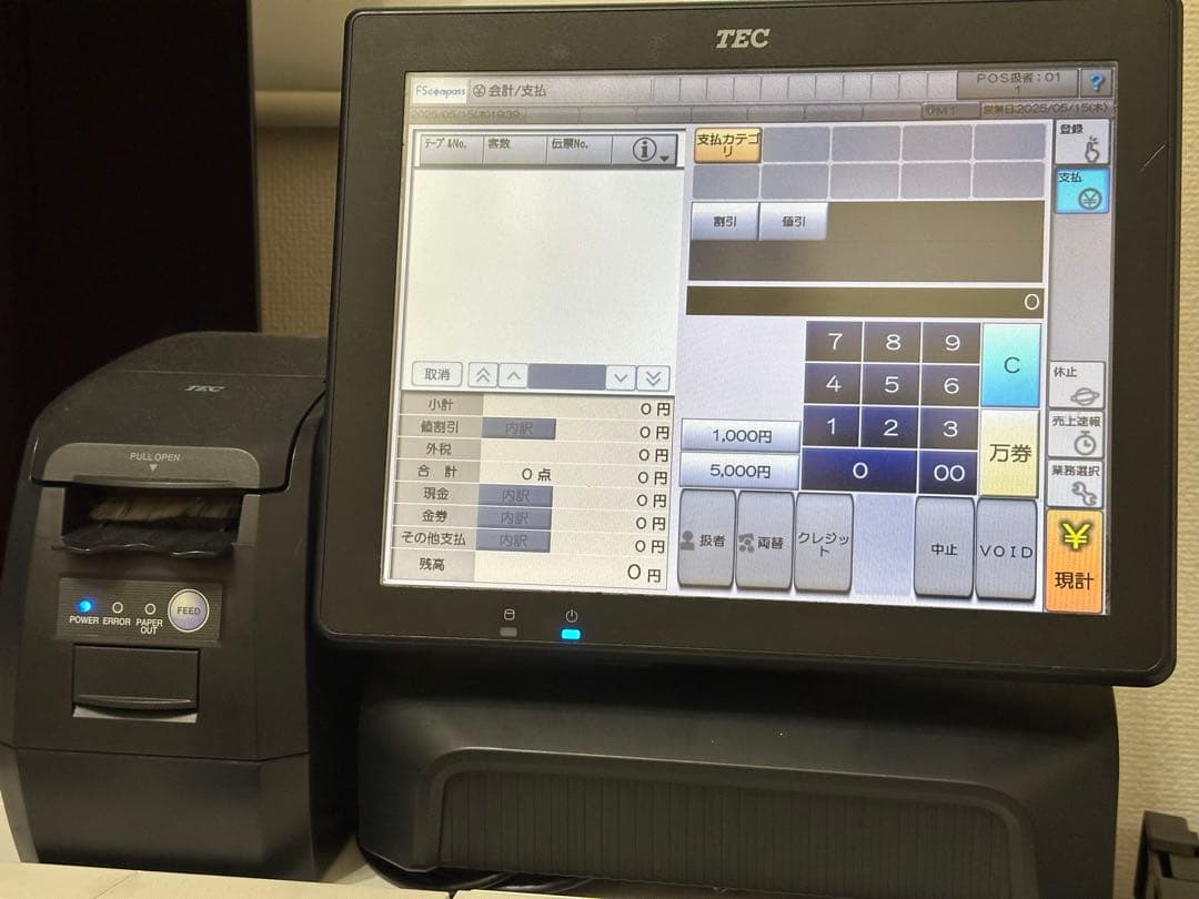東芝TEC Will POS touch レジ　QT-11 FScompass
