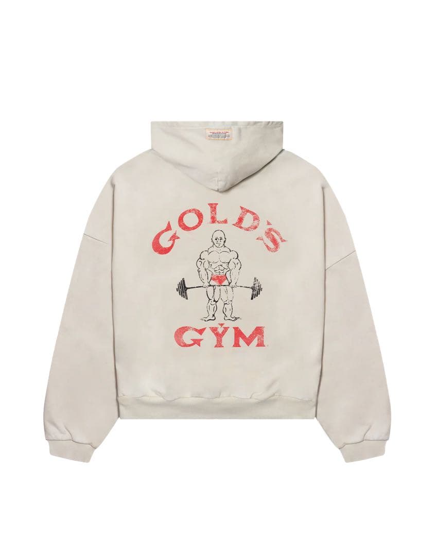 【新品】LÝFT × GOLD'S GYM LOGO HOODIE アイボリー