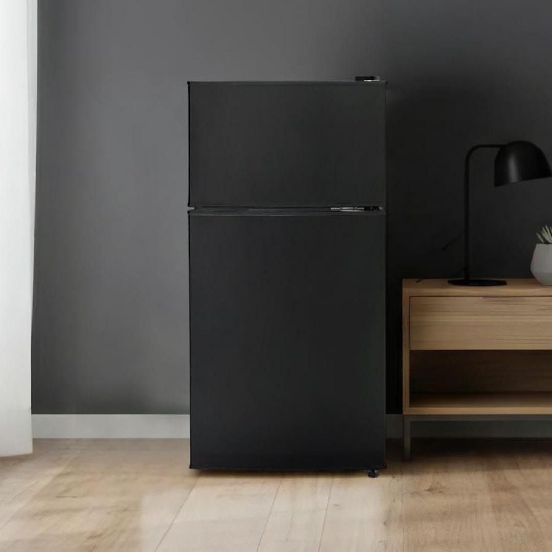冷蔵庫 一人暮らし 冷凍冷蔵庫 2ドア 小型 家庭用 上段冷凍庫 60Lブラック