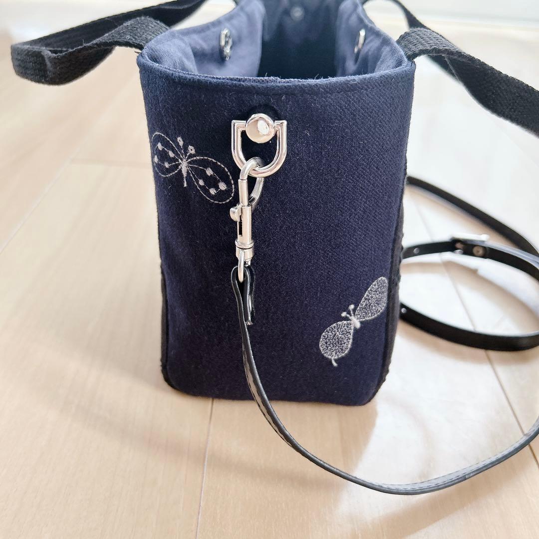 4485*ミナペルホネン☆ハンドメイド☆タンバリン ちょうちょbag