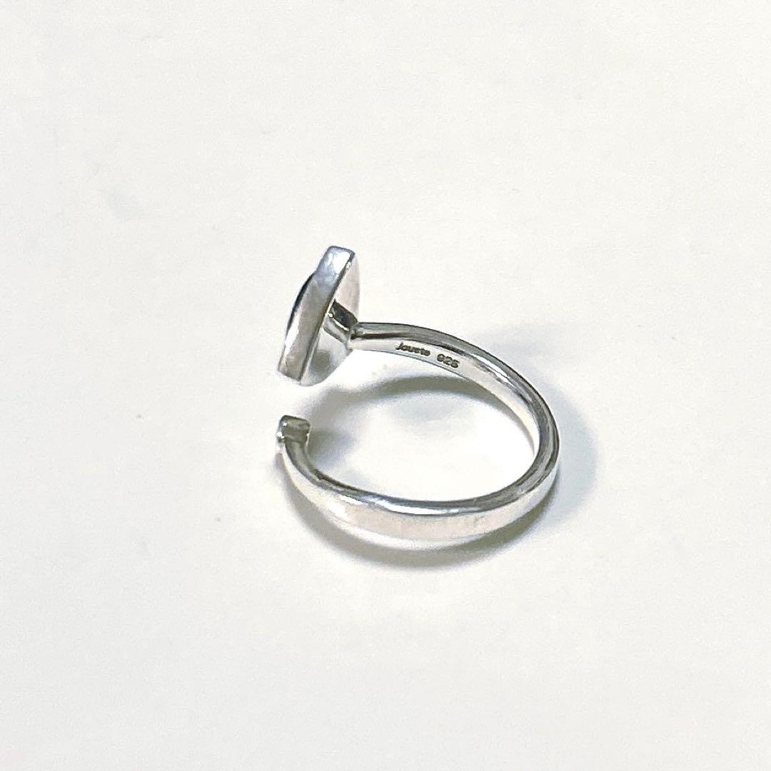 【レア美品】ジュエッテ フォークリング マラカイト×ジルコニア シルバーリング