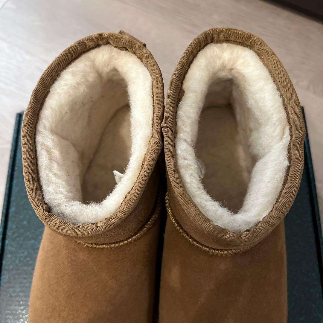 ☆美品 EMU ムートンブーツ　ショート丈　厚底 25cm US8 チェスナット