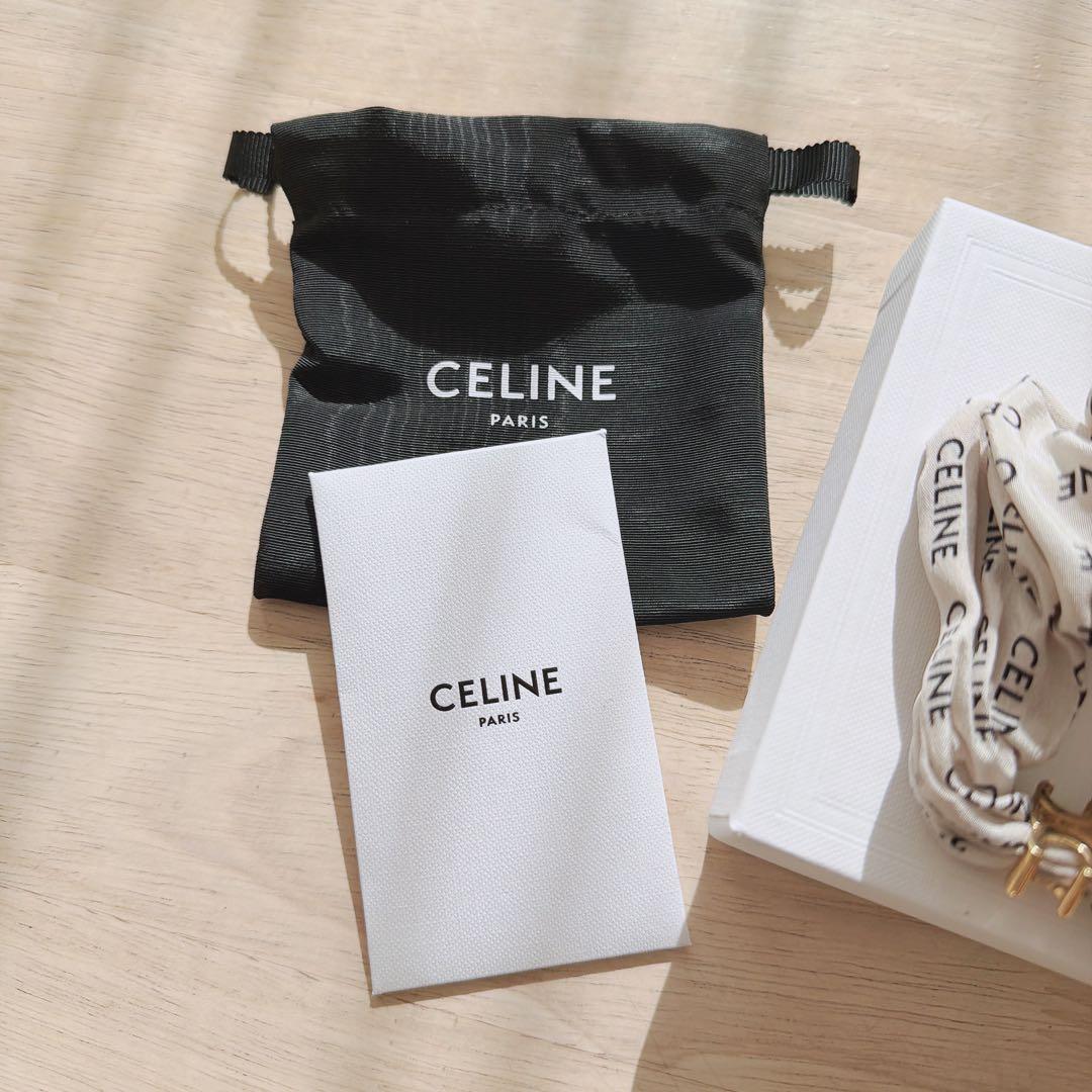 【新品未使用】CELINE レイユール シュシュ / シルク＆ゴールド