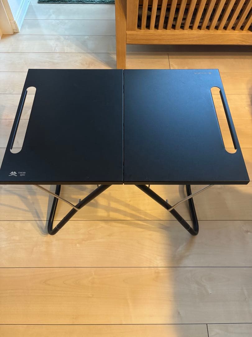 TAKIBI myテーブル　ブラック　ステンレストレー1ユニットブラック