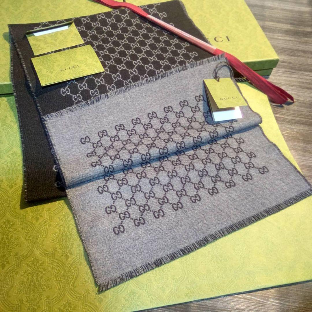 専用❤新品❤GUCCI マフラー ストール ショール スカーフ❤黒&グレー❤