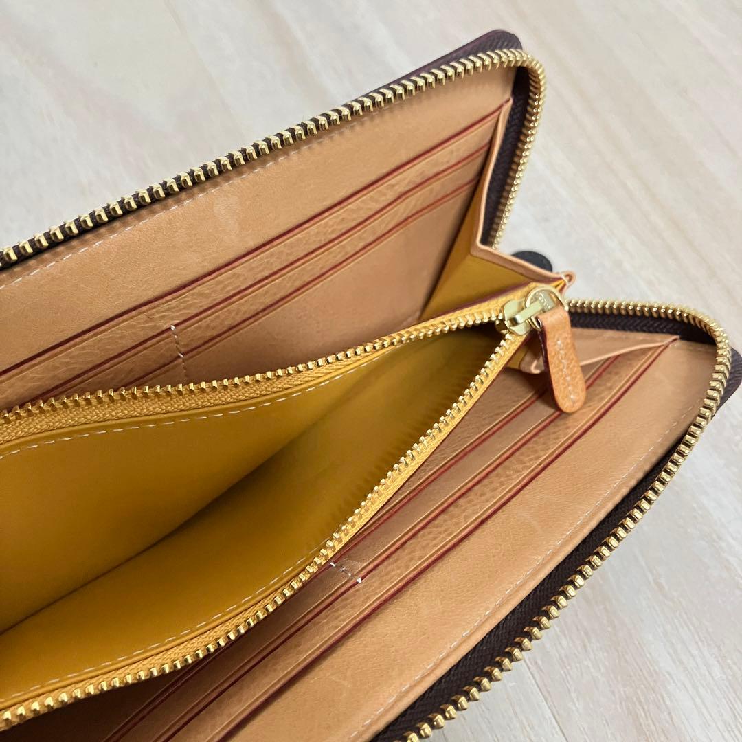 訳あり極美品✨GANZO✨ガンゾ✨ブライドル✨ラウンドZIP✨長財布✨ブラウン