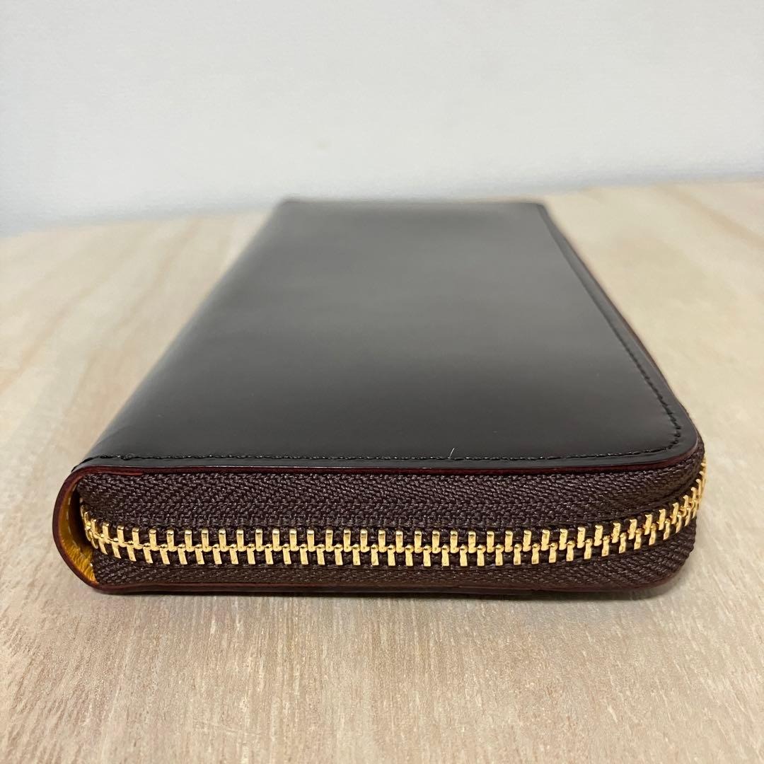 訳あり極美品✨GANZO✨ガンゾ✨ブライドル✨ラウンドZIP✨長財布✨ブラウン