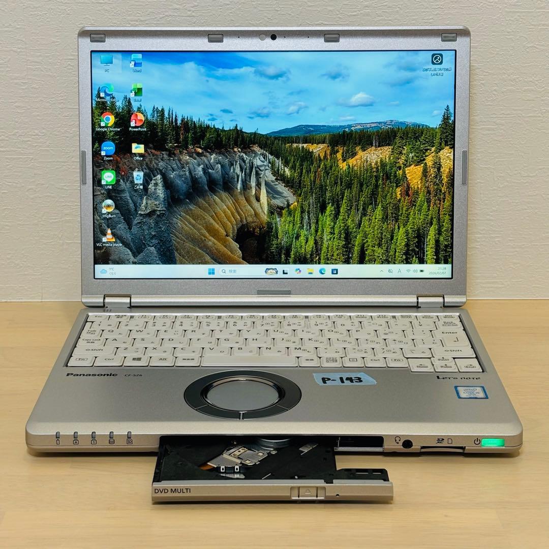 レッツノート PC Windows11 SSD DVD オフィス付き P-143