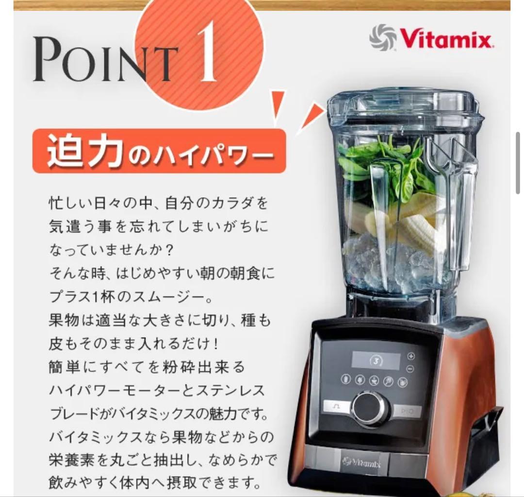 Vitamix/A3500 バイタミックス　ハイパワーブレンダー スムージー美品