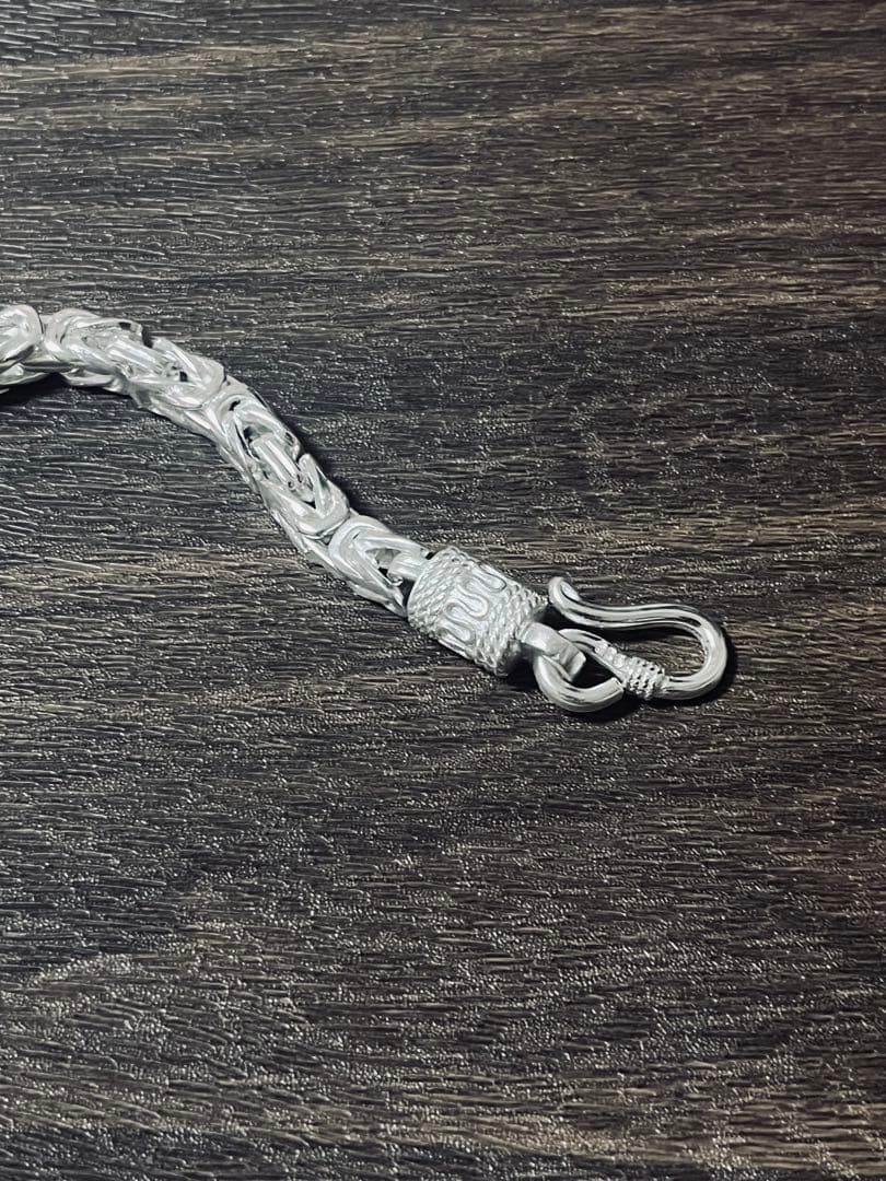 シルバー925タイシルバー ドラゴンボーンチェーン 編み込みデザイン ネックレス