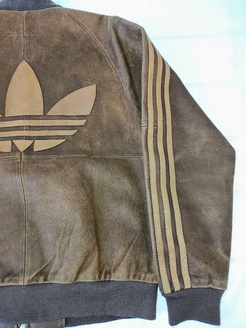アディダス 激レア ヴィンテージレザージャケット　80s RANDMC　革ジャン
