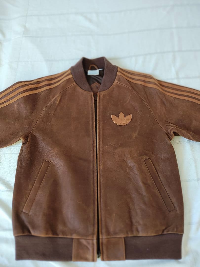 アディダス 激レア ヴィンテージレザージャケット　80s RANDMC　革ジャン