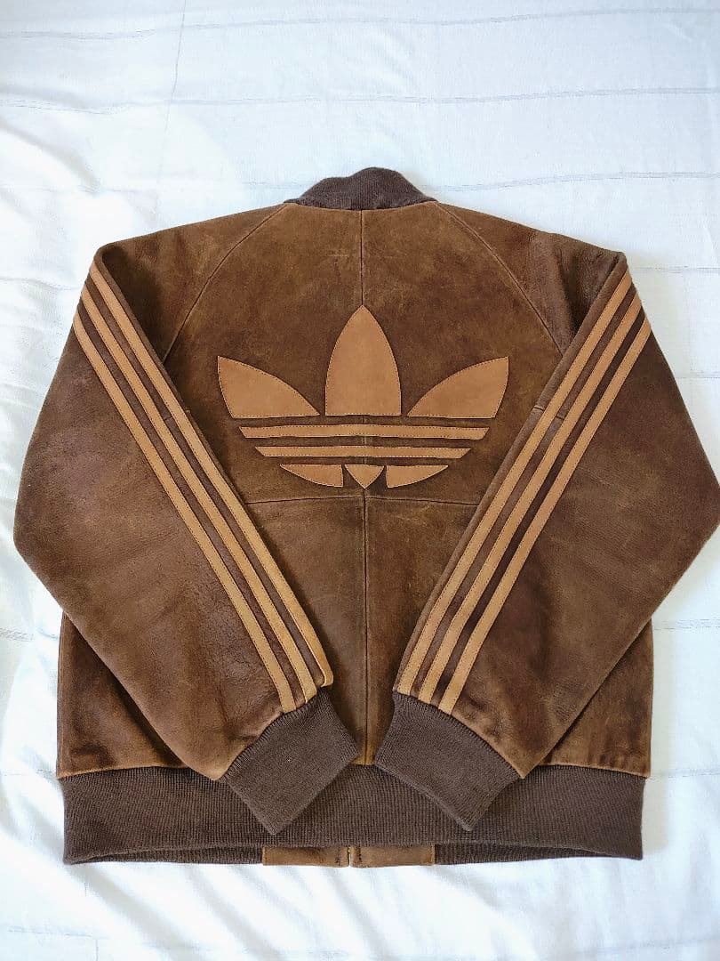 アディダス 激レア ヴィンテージレザージャケット　80s RANDMC　革ジャン