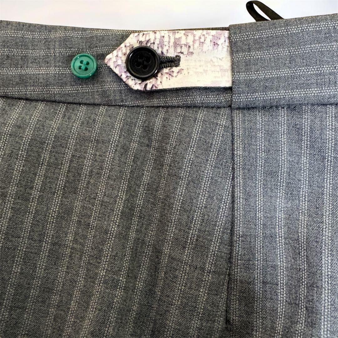 未使用級 ポール・スミス スーツグレー総柄 大きいサイズ 上4XL下3XL 希少