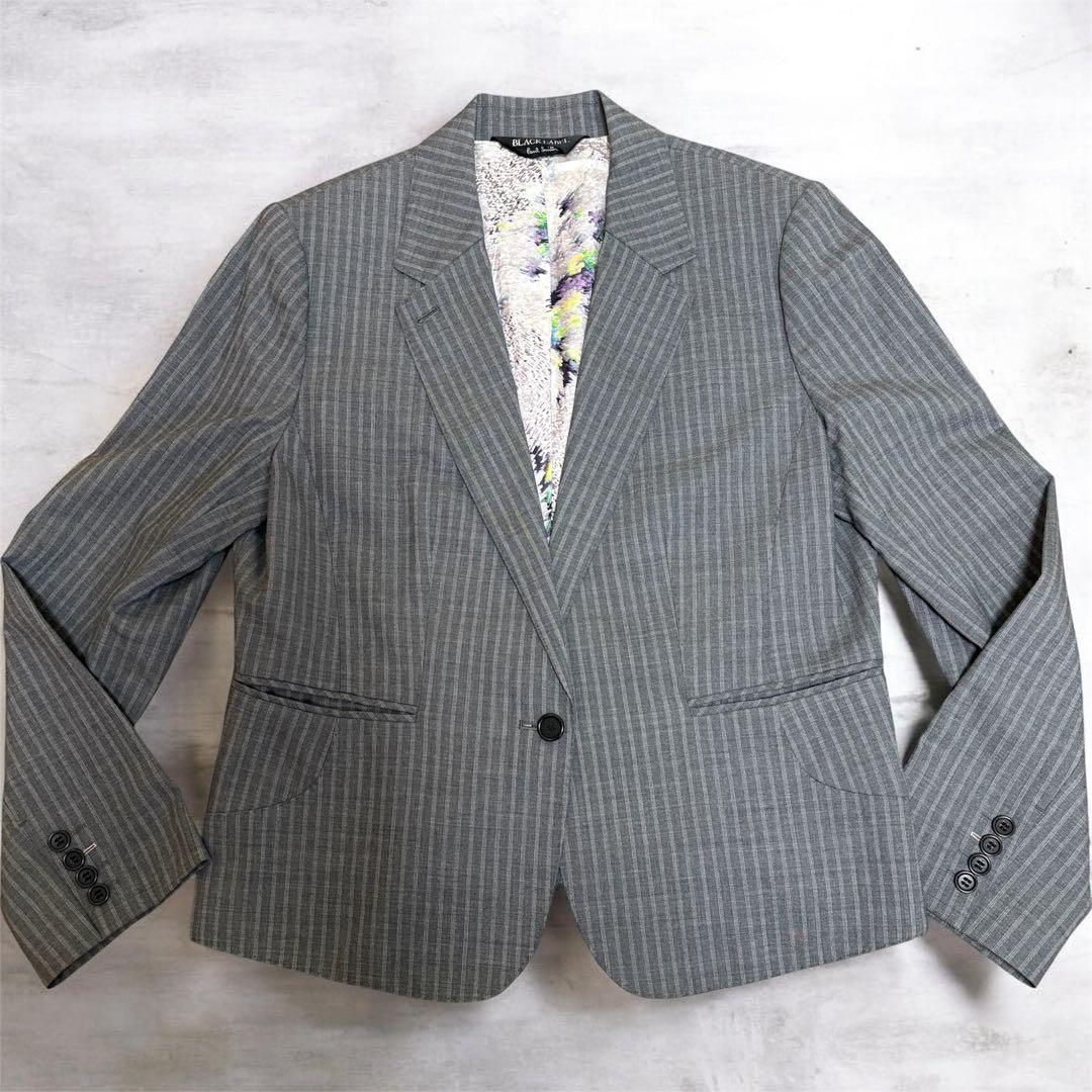 未使用級 ポール・スミス スーツグレー総柄 大きいサイズ 上4XL下3XL 希少
