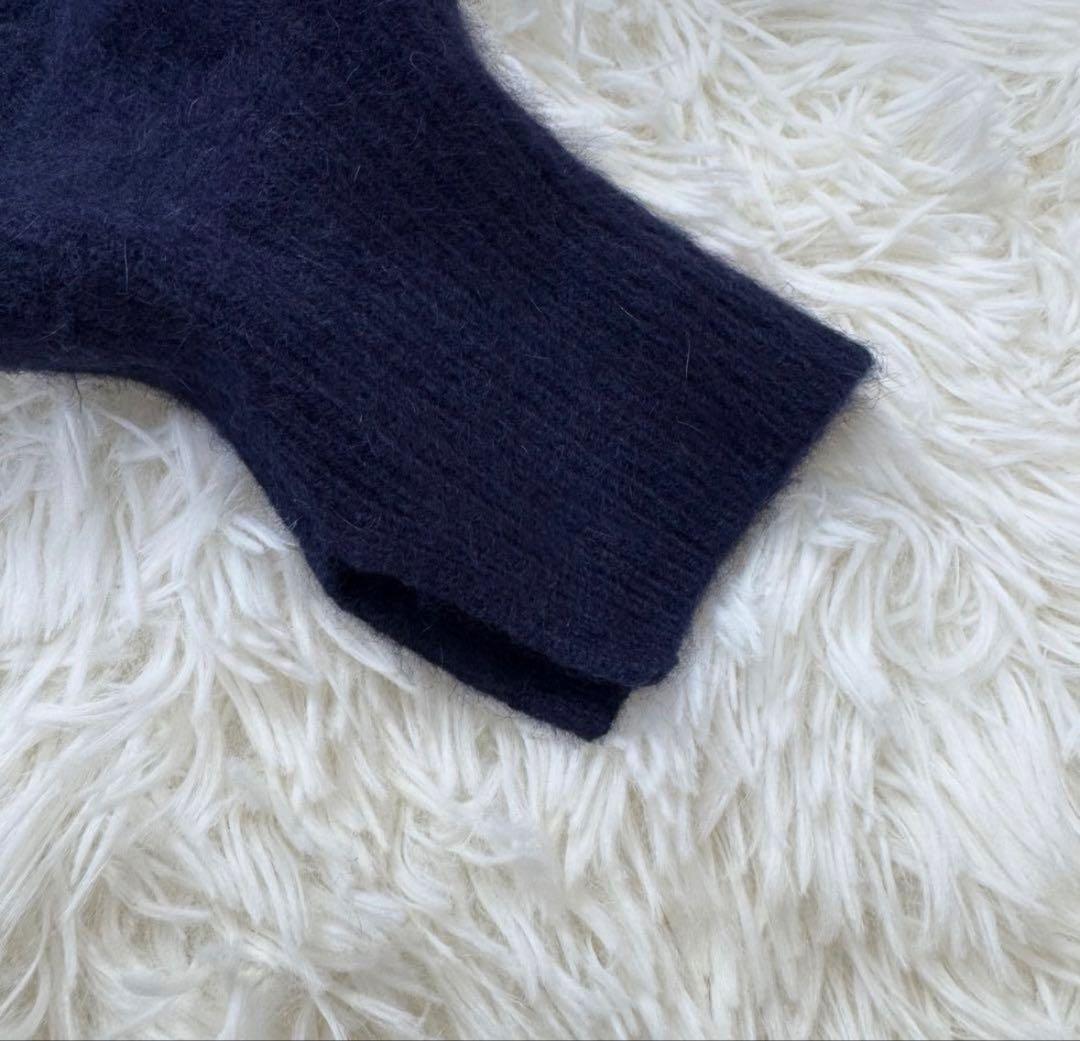 【美品】SHENERYファーカシミア3wayニットカーディガン　ネイビー
